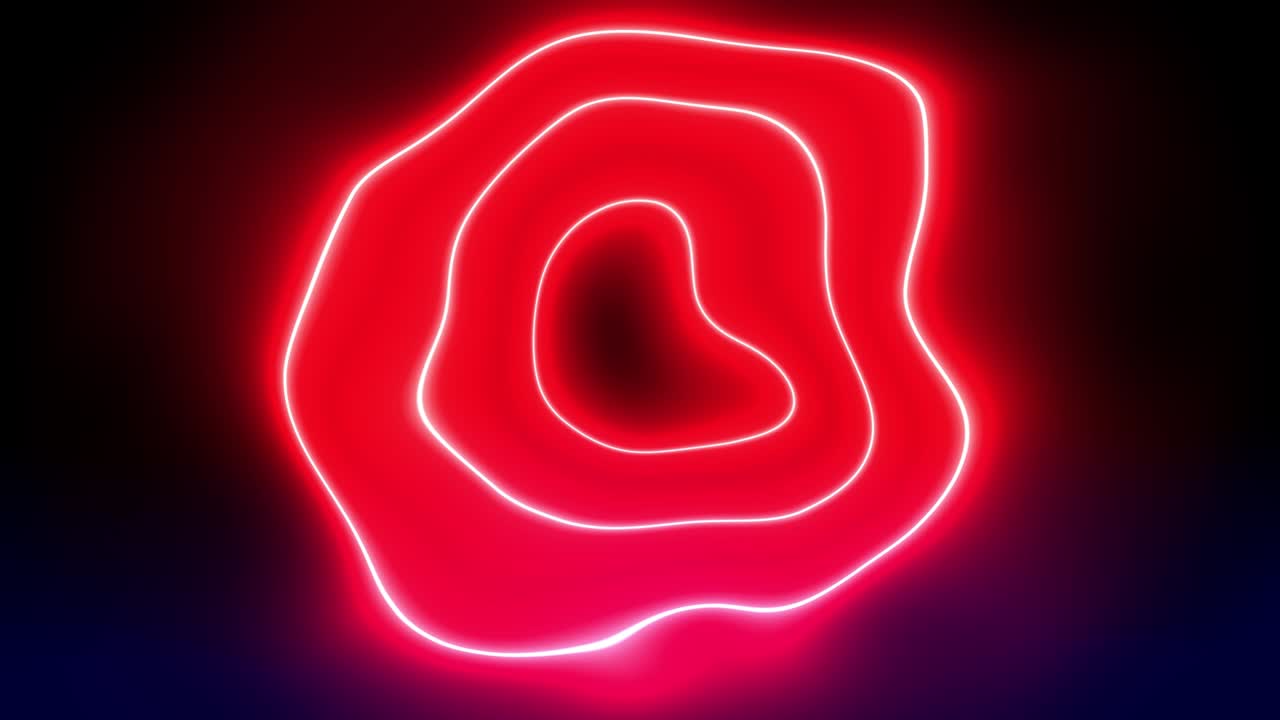 네온 원 왜곡 빛나는 애니메이션 모션 그래픽