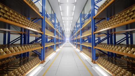 animatie van gestapelde goudstaven, goudstaven goudstaven schatkist rijkdom ingot luxe financiële goederen handel