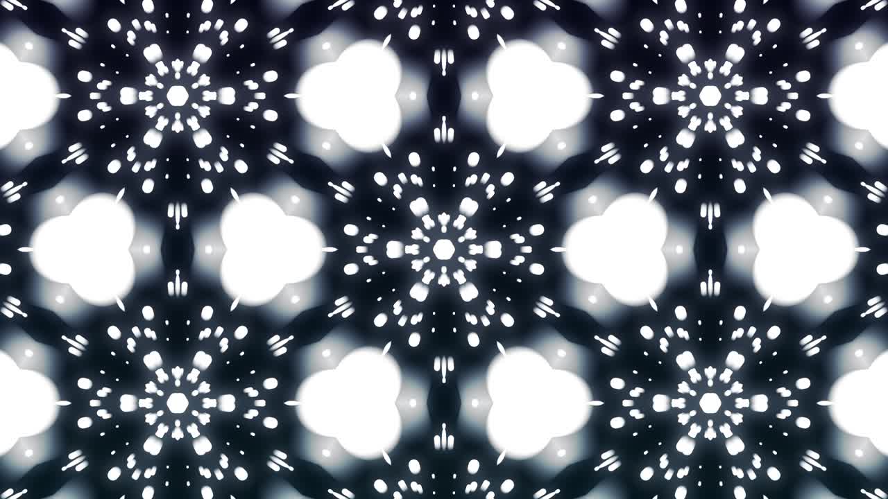 4k fuegos artificiales de flores caleidoscopio de partículas abstracto animación de bucle de fondo