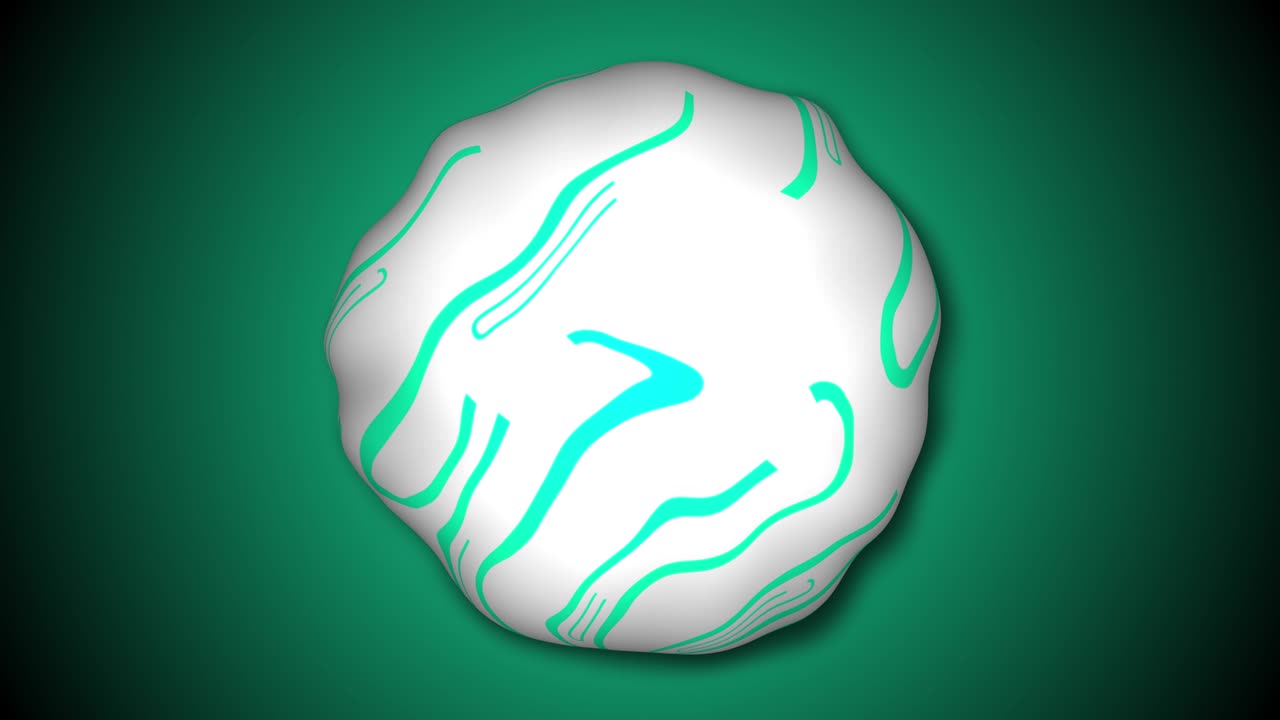 추상적인 줄무 구가 회전하는 애니메이션.