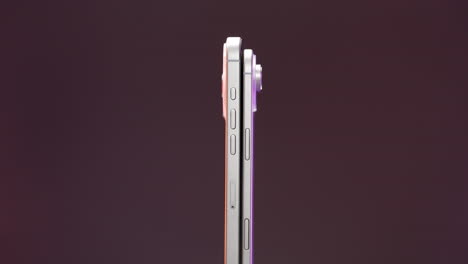 side profile view of two smartphones