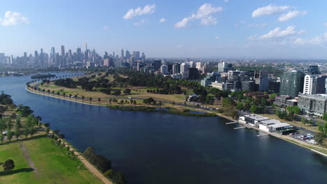 albert park lake from above