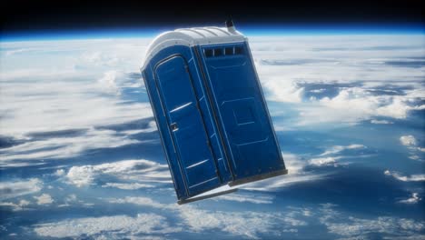 portable street wc toilet cabin on earth orbit