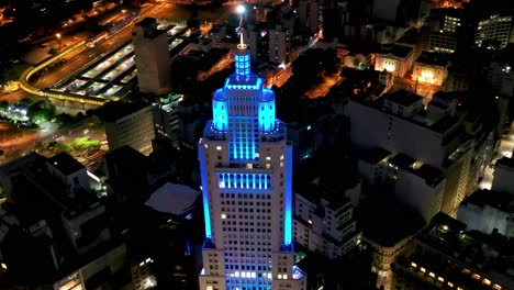 Vista-Aérea-Del-Paisaje-Urbano-Nocturno-Del-Centro-De-Sao-Paulo-Brasil