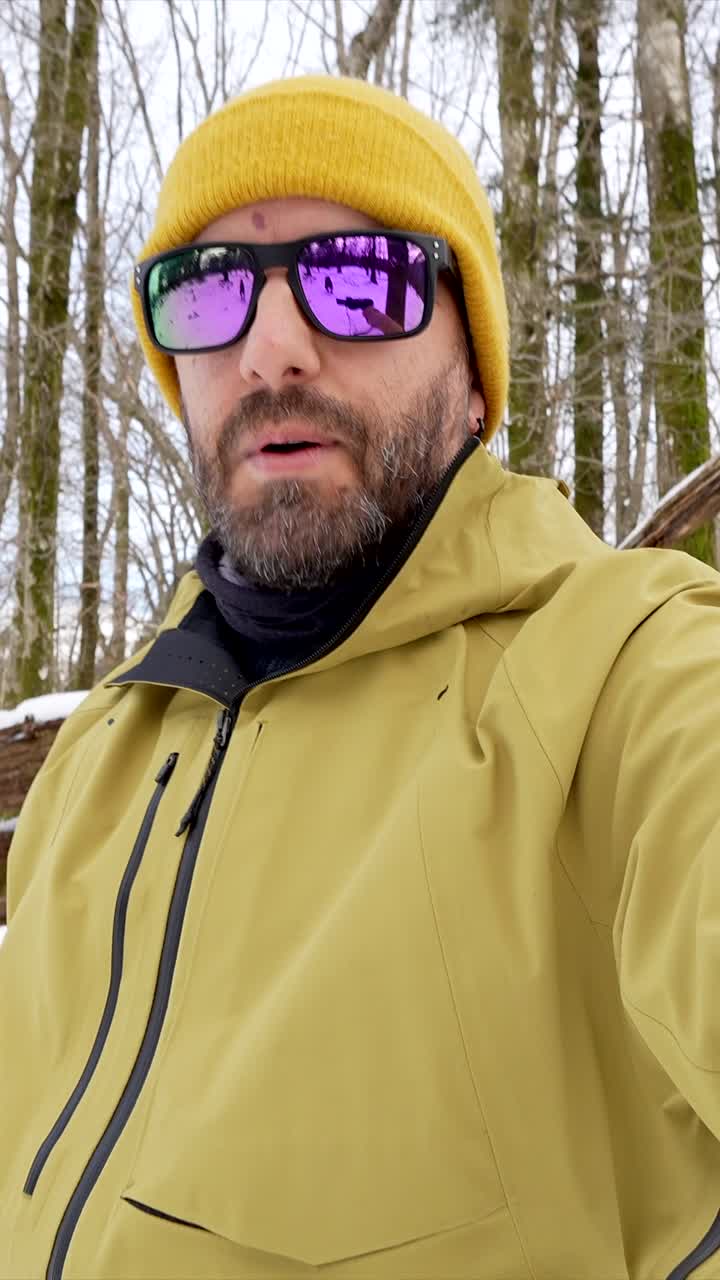Man in winter clothing outdoors