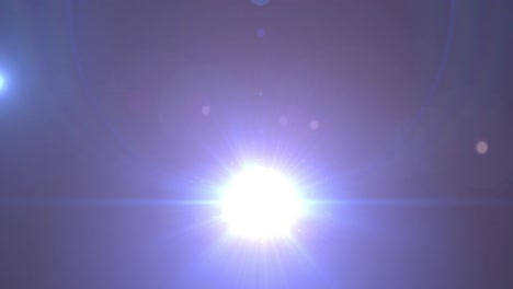 animación del foco con el destello de la lente sobre un fondo oscuro