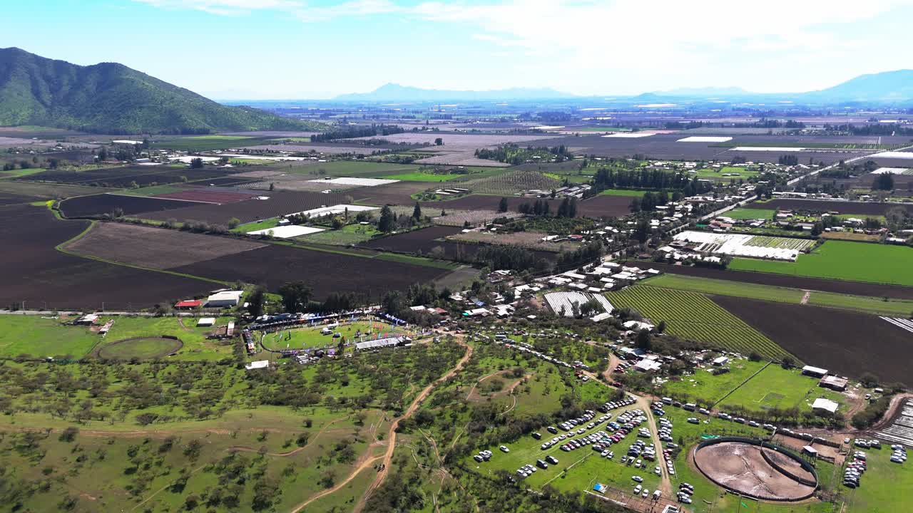 Agricultural plots, site of future harvests, in the commune of Chada, Paine, metropolitan region, Chile
