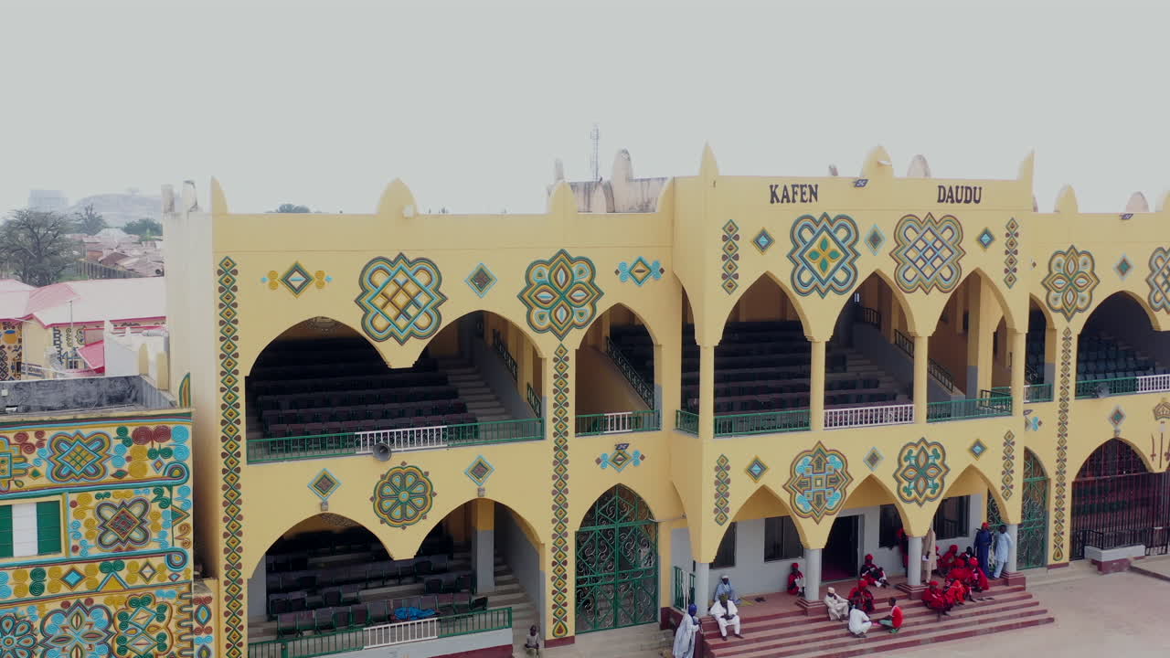 Zazzau or Zaria Emirate Palace state headquarters in Zaria, Kaduna State, Nigeria aerial