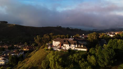 aerial view of luxury california home