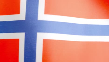 norwegian national flag waving by the wind