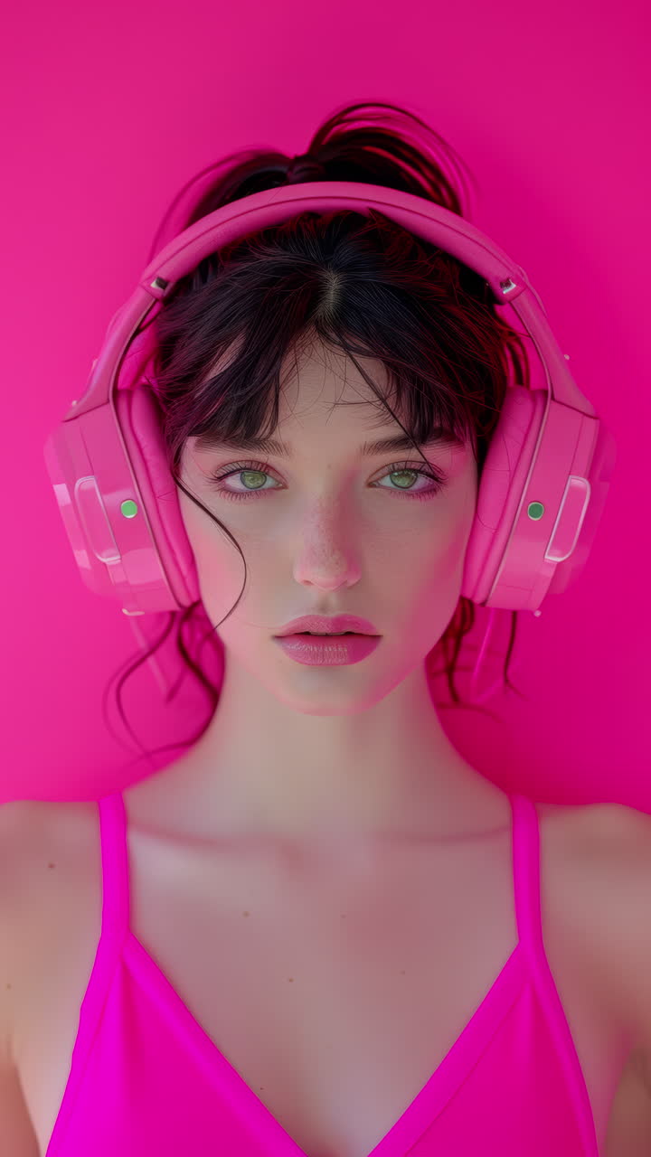 woman with VR headsets made with AI