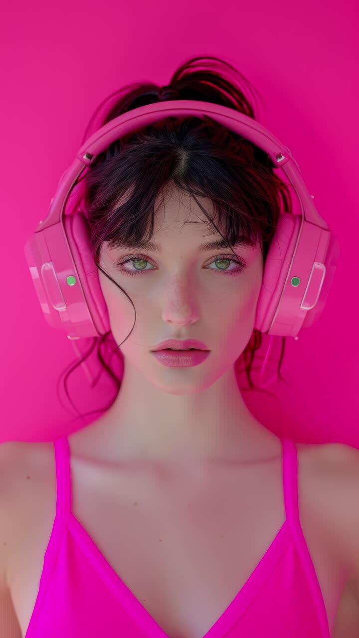 Donna con visori VR realizzata con IA.