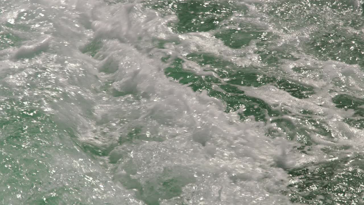 Relaxing Closeup Loop of Ocean Waves Crashing and Breaking into White Foams
