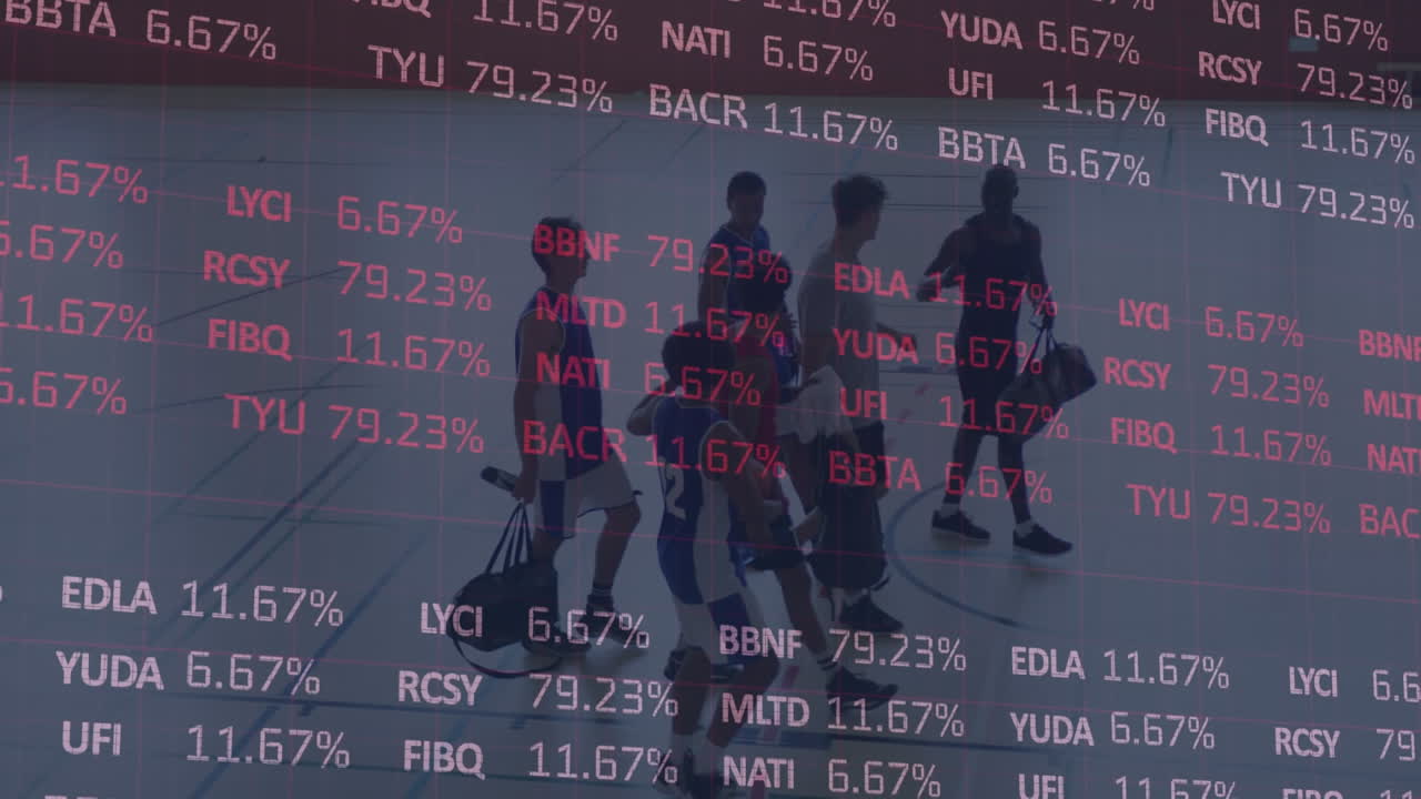 농구 선수들에 대한 데이터 처리 애니메이션