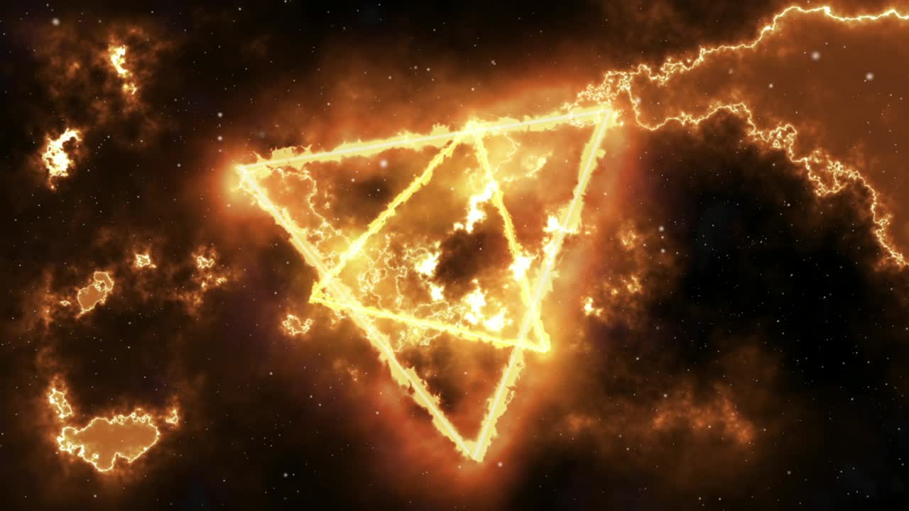 공간에서의 삼각형 물체