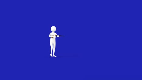 la caza de los gusanos de madera. fondo azul
