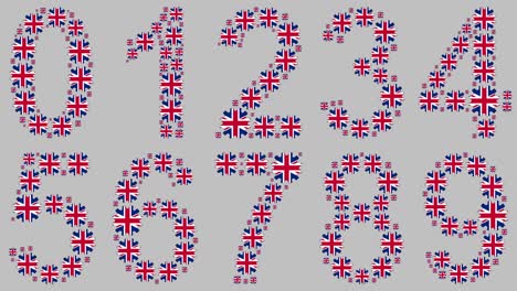 british numbers set