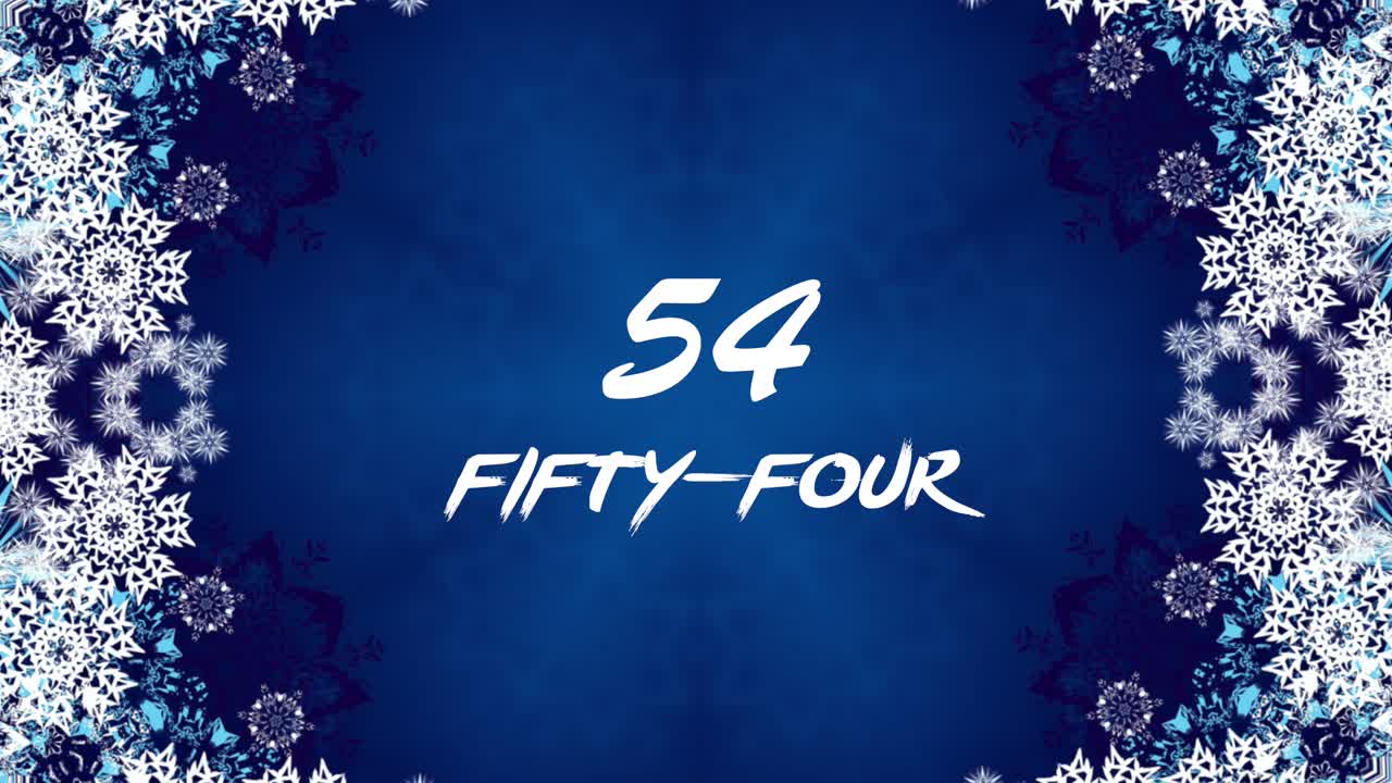 ニューイヤーブルーとアイスクリスマスカラーの60秒カウントダウン