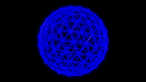 abstract glowing lattice sphere on transparent background, luma matte