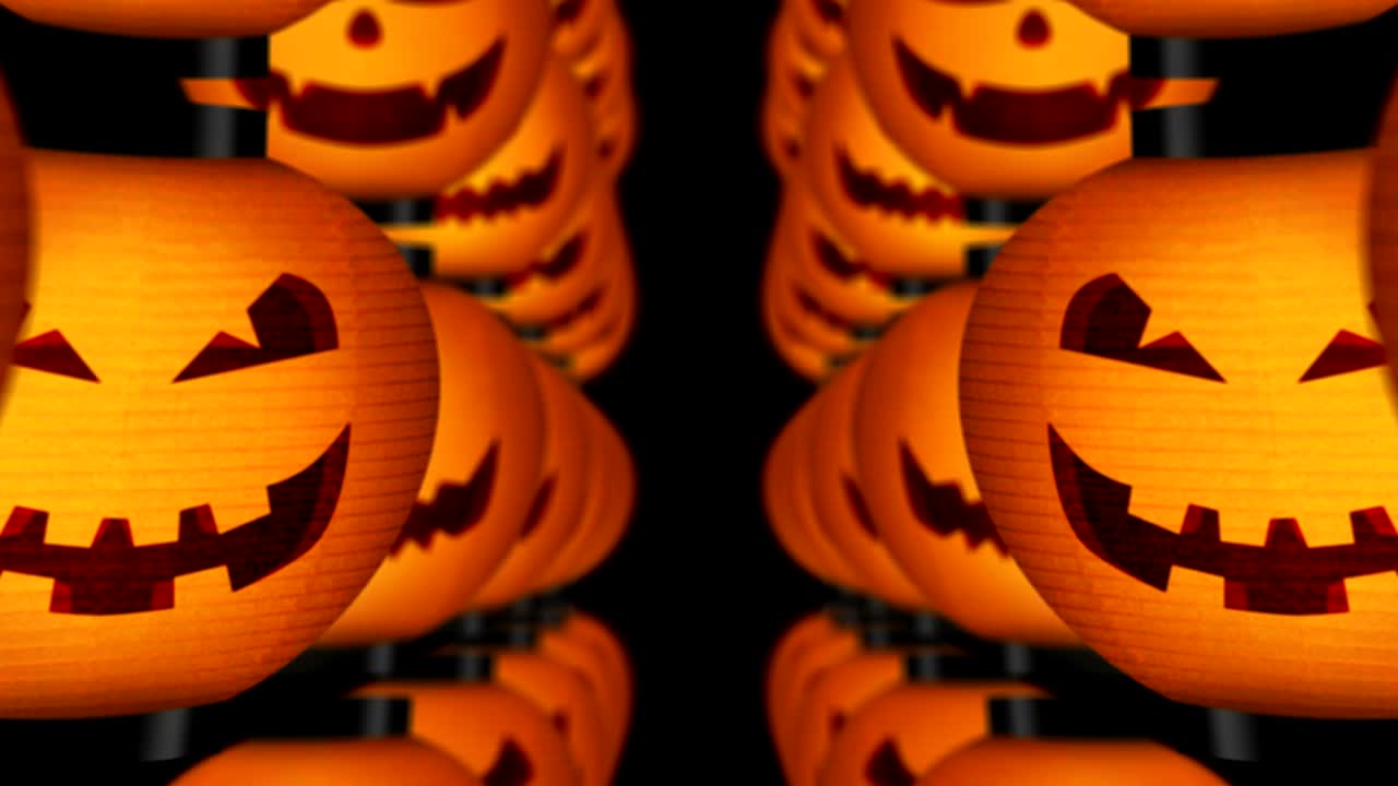 linternas de calabaza de halloween, en bucle
