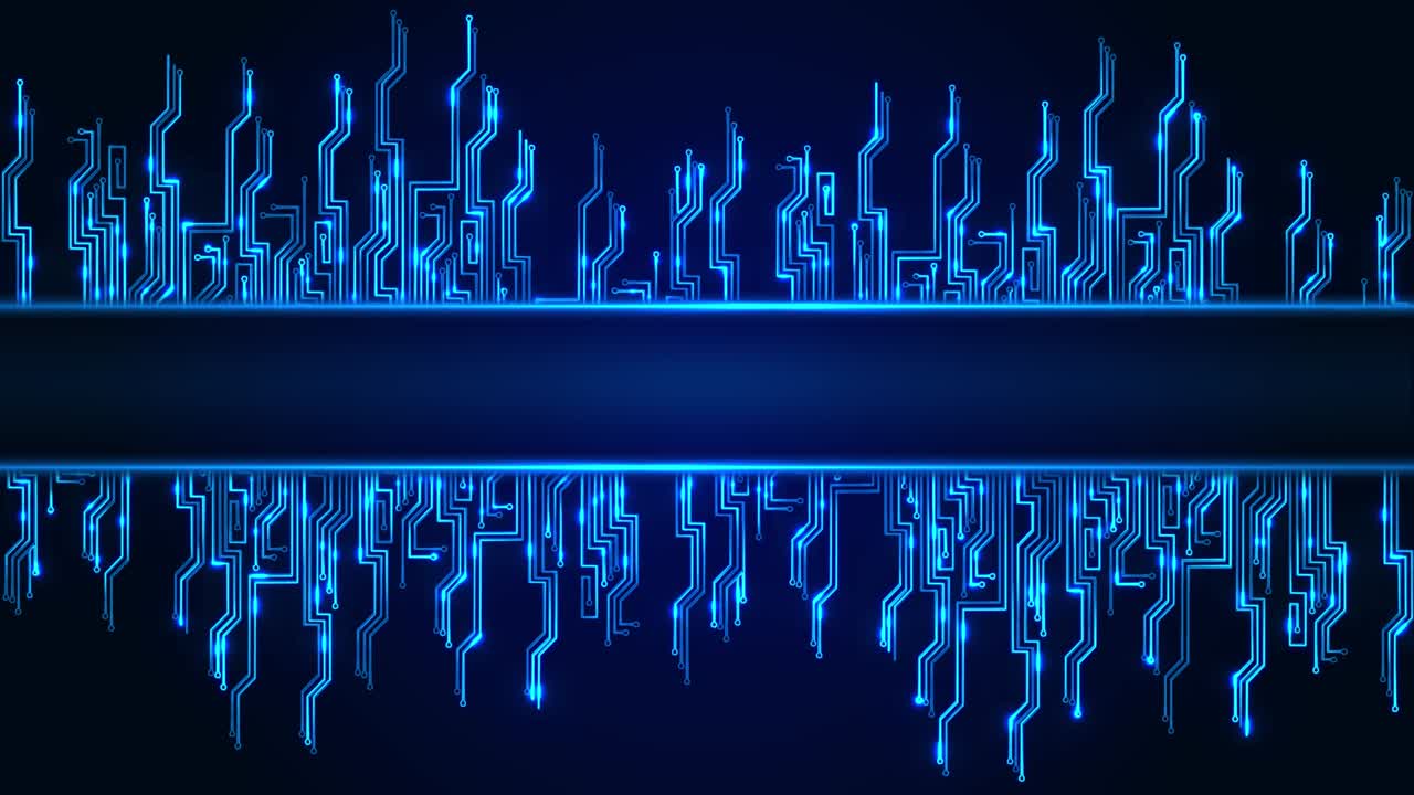 3d bucle circuitos de placa madre futuristas fondo de animación gráfica