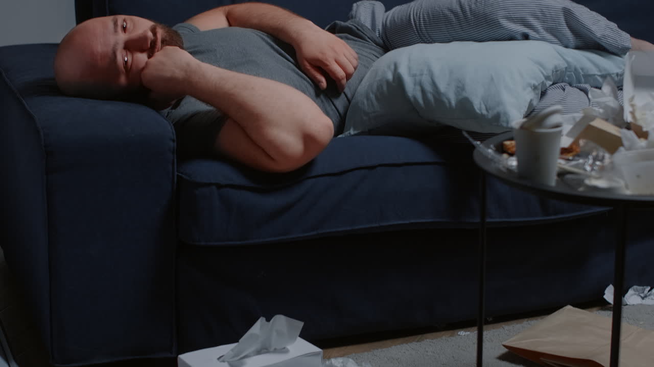 Mature man crying being unable to enjoy life having major depression