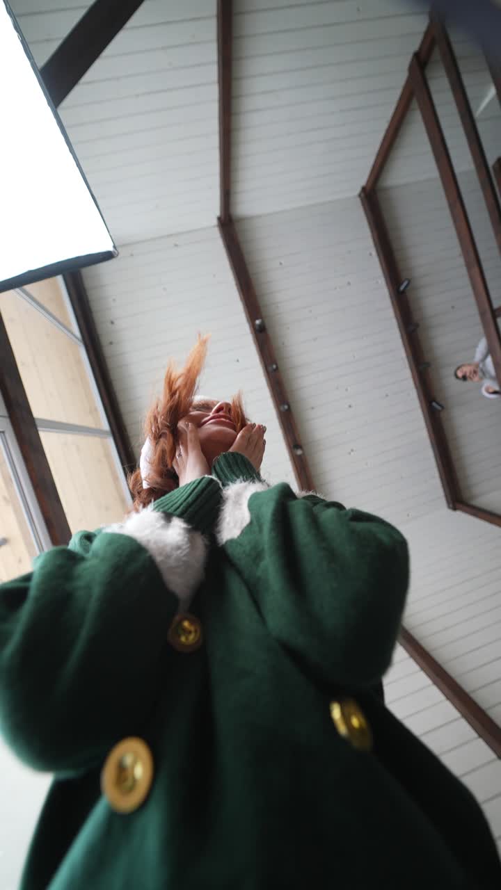 Woman in Christmas Outfit