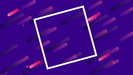 colors lines and geometric figures animation with square frame