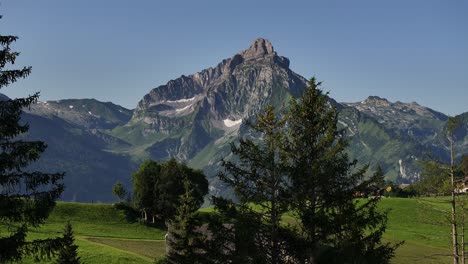 aerial view of the beautiful region of amden, arvenbüel in switzerland