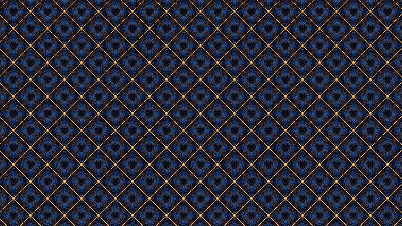 Two 2D graphic patterns that blend together to create multicolored effects.