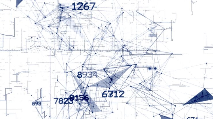 Network / math / numbers / code seamless looping animation.