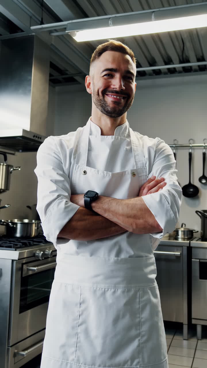 Confident Chef in a Modern Kitchen