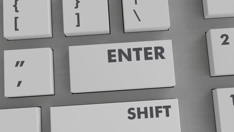 enter button pressing on keyboard