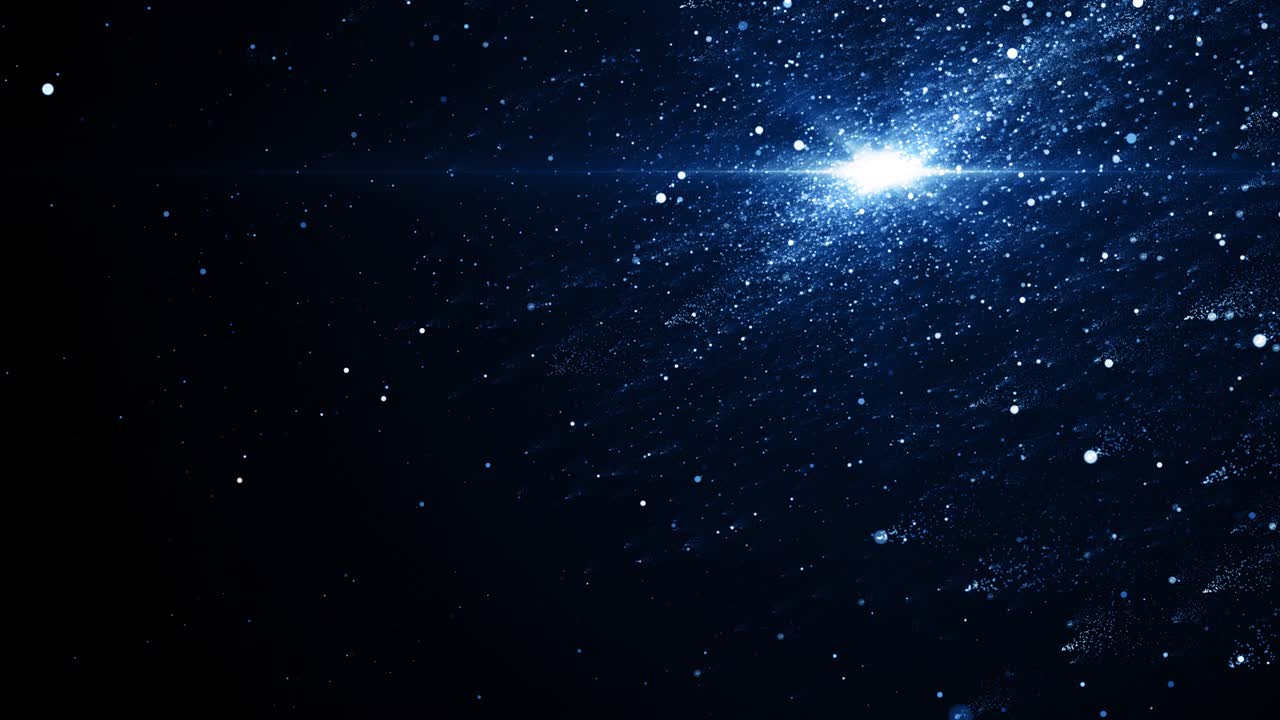 파란 먼지 입자 추상적인 빛 보케 모션 제목 영화적 배경 루프