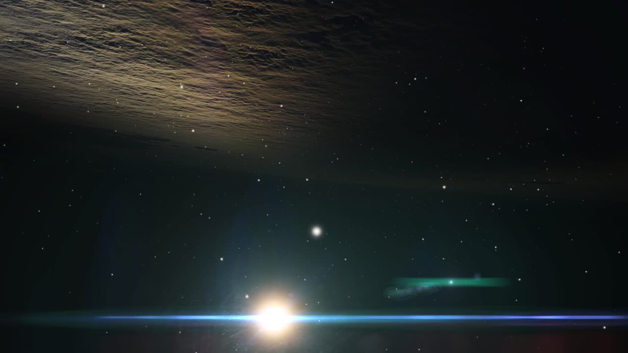 4k 태양 행성이 있는 우주의 행성 지구 표면