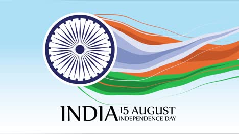 india independence day lettering animation