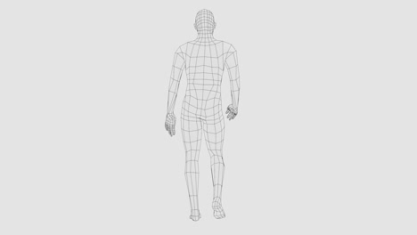 wireframe walking man, seamless