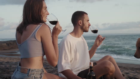 romantic picnic on ocean coast