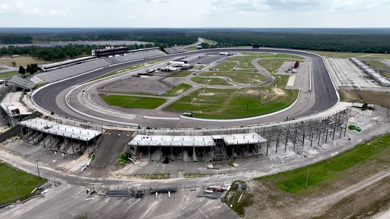área de construcción de la autopista de rockingham desde el aire