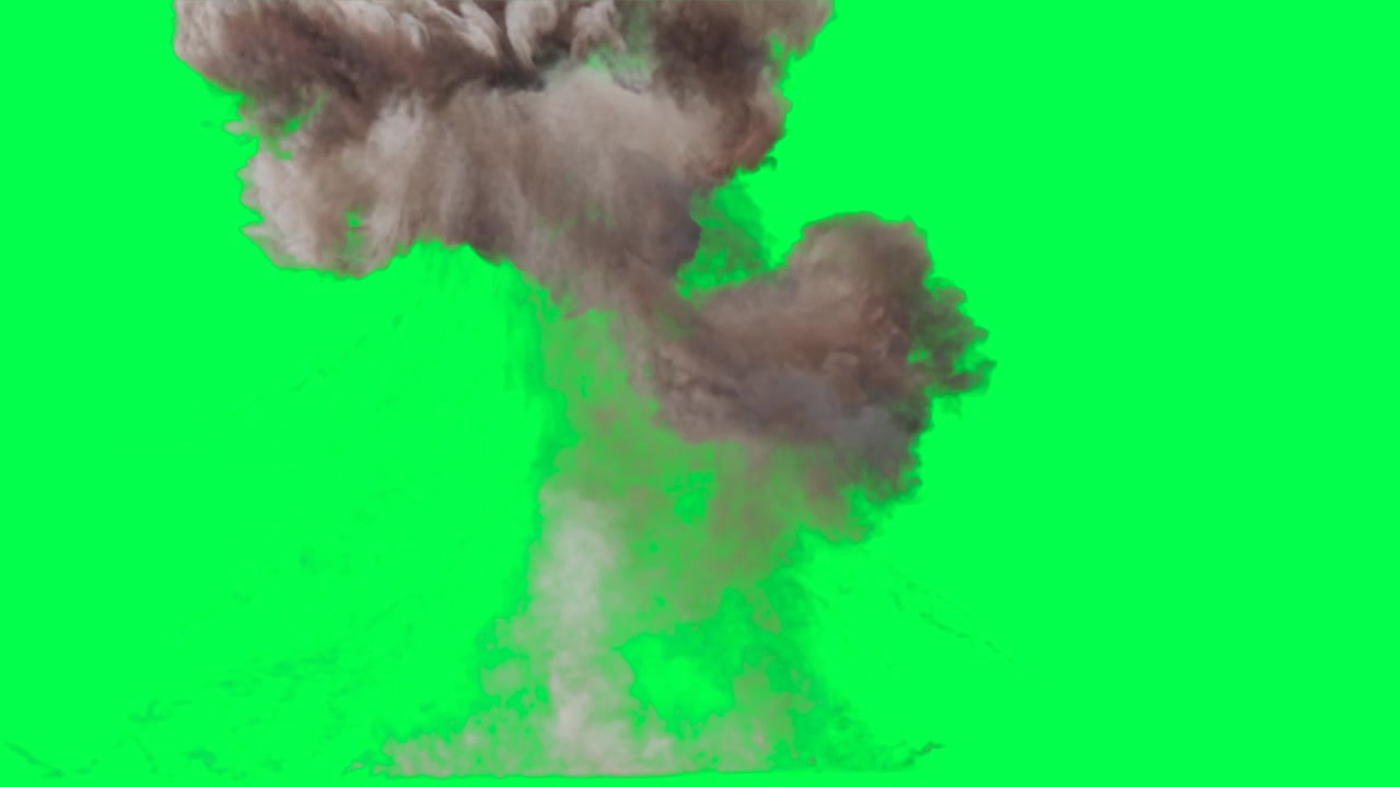 Explosion and Smoke Green Screen Animation