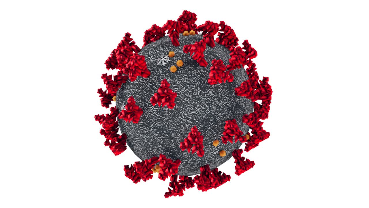 animación de renderización 3d, células de coronavirus covid-19 influenza fluyendo en fondo múltiple tecla de croma pantalla verde, negro, blanco, gris, casos de cepa de gripe peligrosa como una pandemia concepto de riesgo de salud médica de las células de enfermedad