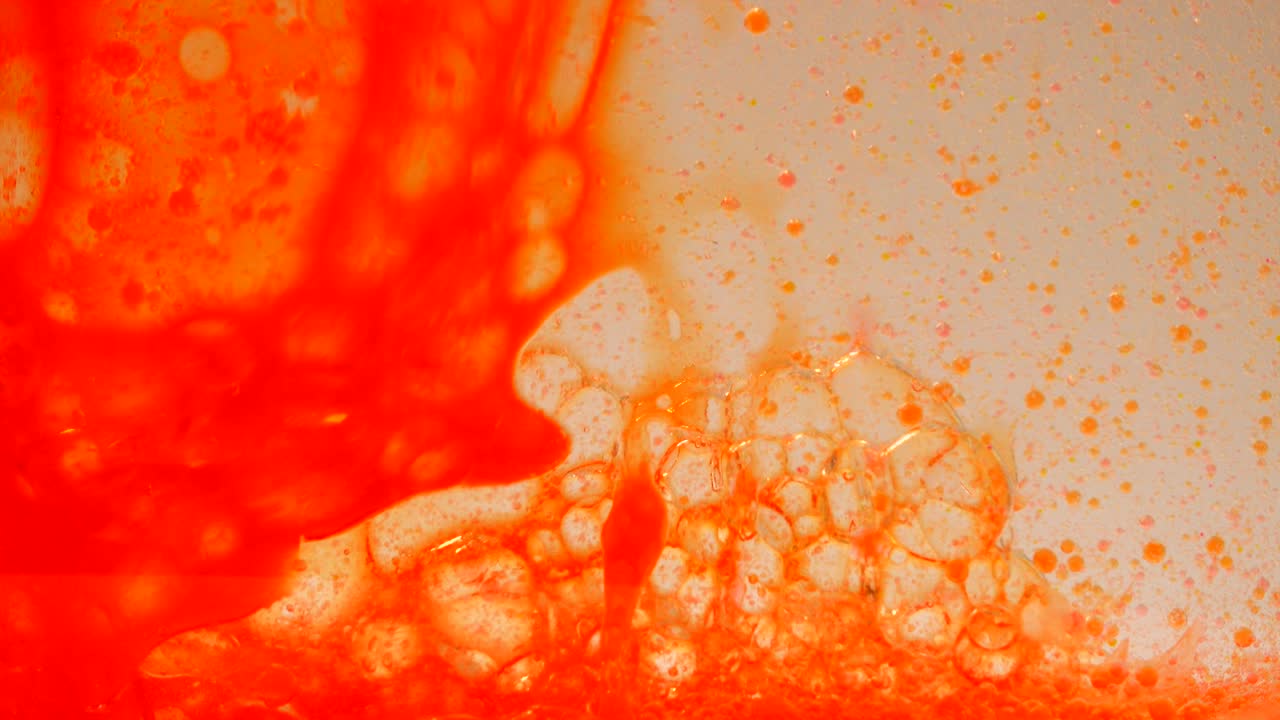 배경 거품에서 거품의 움직임.