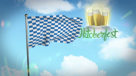 digitally generated of oktoberfest flag waving