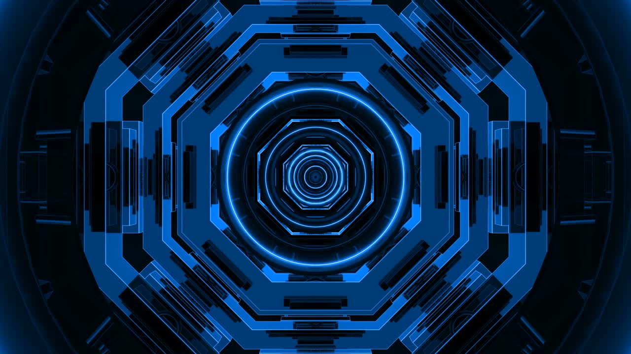 corredor de fondo del club nocturno de bucle abstracto azul