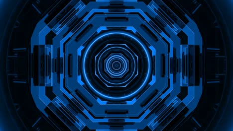 corredor de fondo del club nocturno de bucle abstracto azul