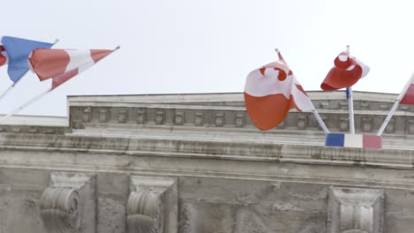 flags of canada, france, and denmark