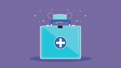 first aid kit with medical supplies