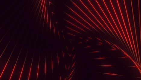 psychedelic and illusion red neon triangles on black gradient