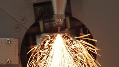 cnc laser and gas cutting of metal, modern industrial technology.