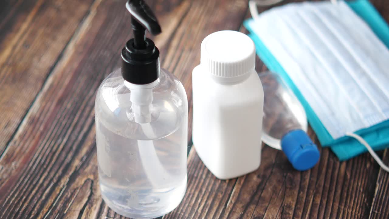 손 소독제, 얼굴 마스크, 보호 장비